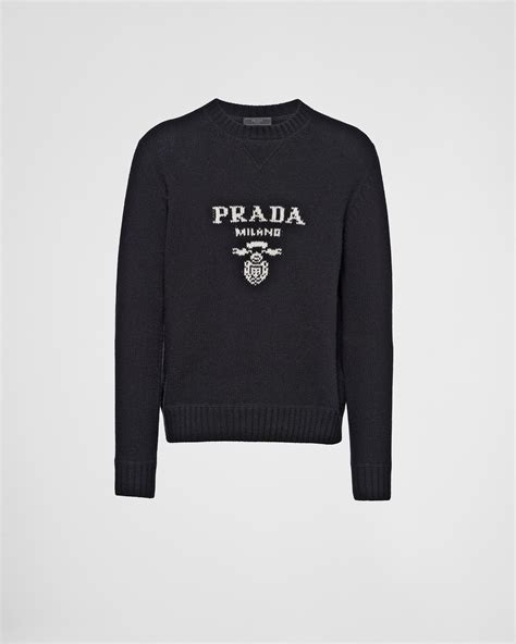 prada zip sweater print|prada crew neck sweater.